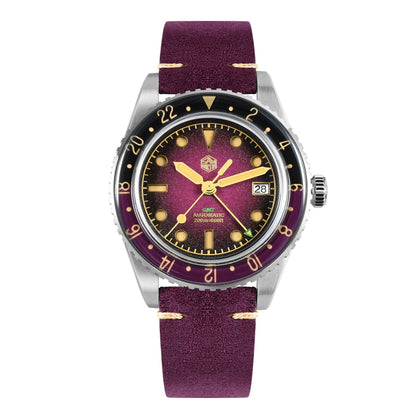 San Martin 2025 Men's Watches, Retro NH34 GMT Sandwich Dial, 40mm Bidirectional Sapphire Bezel, Luxury Sports Watch, 20Bar