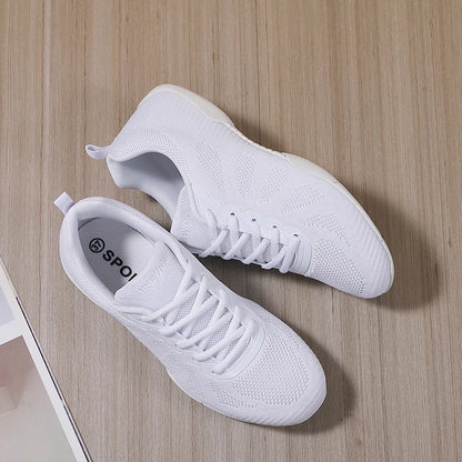 Zapatillas blancas de baile para niñas Marwoo: zapatillas ligeras para entrenamiento de animadoras, caminar y tenis; zapatillas deportivas de moda para mujer 2316