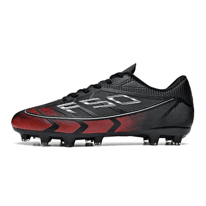 Chaussures de football pour jeunes, crampons pour terrain dur, fermeture à lacets, chaussures de football pour enfants, garçons et filles, chaussures d'entraînement pour activités de plein air.