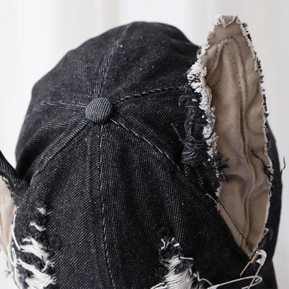 new fashion Girl New Jeans Long Rabbit Ears Cowboy Baseball Hat Wash Graffiti Hip Hop Cap Women Men Party Team Baseball Cap