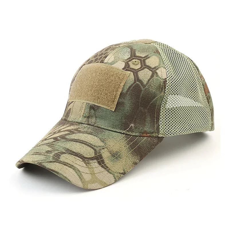 Podesiva kapa Outdoor Multicam kamuflažnog uzorka s mrežicom, taktička snapback kapa za airsoft, ribolov, lov, planinarenje i košarku