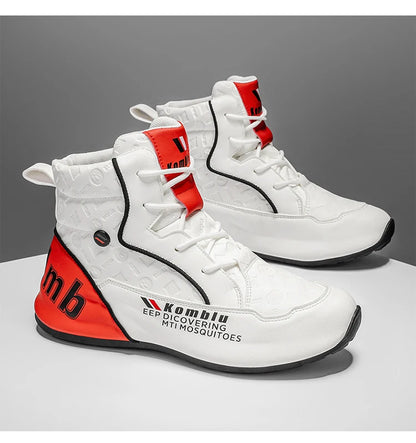 Baskets montantes décontractées avec motif gaufré tendance, souples et amortissantes, polyvalentes pour les trajets quotidiens, chaussures de sport unisexe rehaussantes et tendance 9