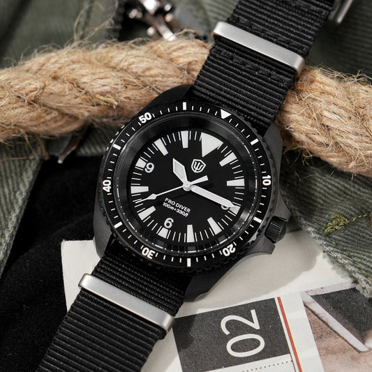 Watchdives WD1980 V3 Quarzuhr, 100 m wasserdicht, BGW9, leuchtendes Nylonarmband, Saphirglas, VH31-Uhrwerk, Herrenuhr mit Geschenkbox