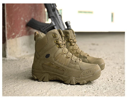 Men Tactical Boots Boots Men Desert Waterproof Work Safety Shoes Hiking Shoes Ankle Men Outdoor Boots
