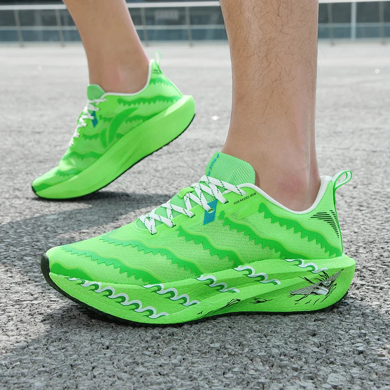 Chaussures de sport d'été pour homme et femme, légères, pour le marathon, respirantes, protégeant les pieds, idéales pour la marche
