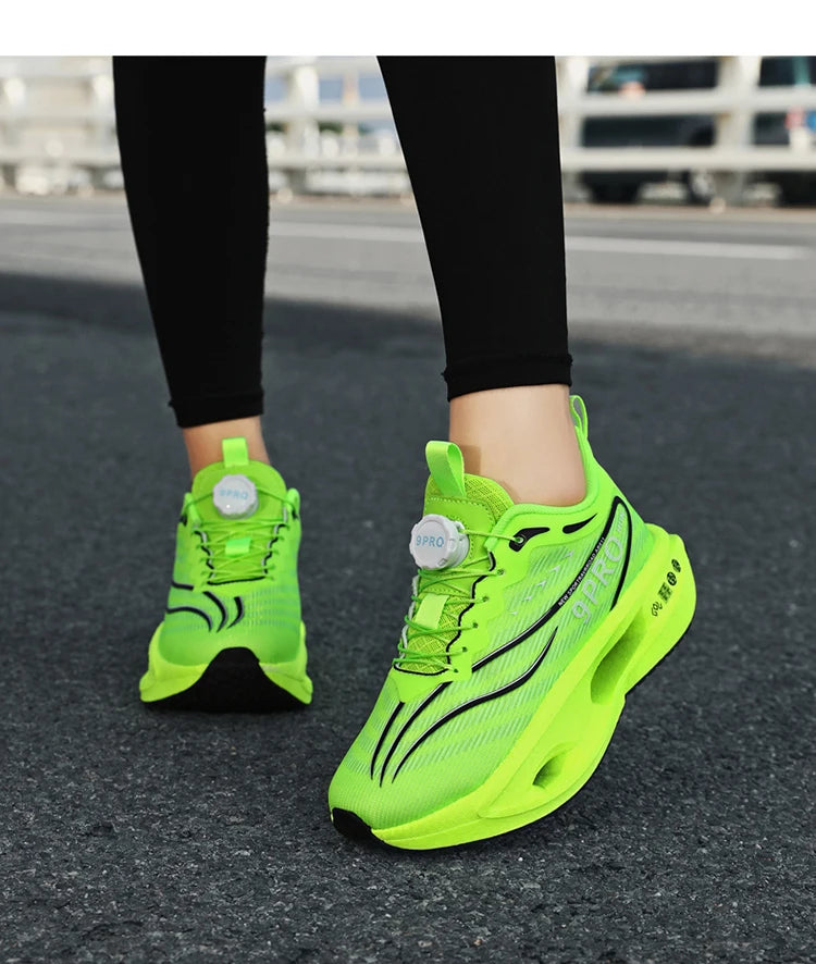 New men's and women's running shoes breathable racing sports shoes carbon cushioning lightweight men's jogging training shoes