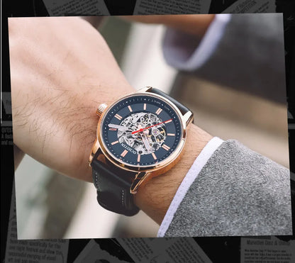 OCHSTIN Automatikuhren für Herren – Luxus, Royal, Leuchtend, Skelett, wasserdicht, mechanisch, modisch – Herrenuhren als Geschenke für Männer