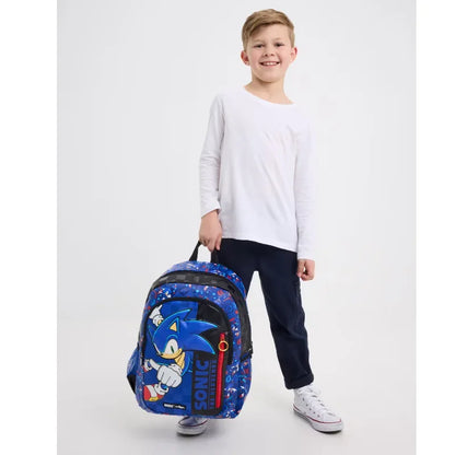 NEW High-quality Original Blue Boy Sonic Children's Backpack Cartoon Stress-relief Bag Hedgehog Anime Stationery Student Gift