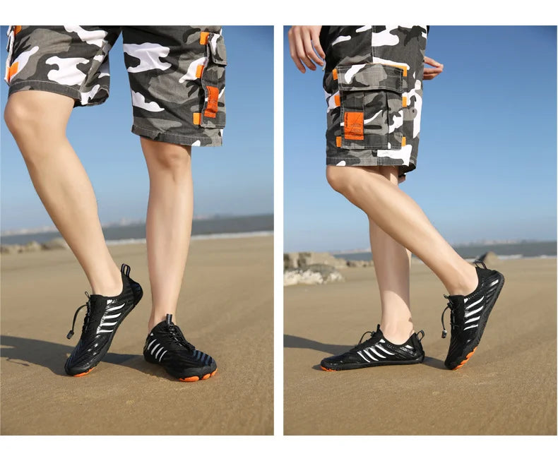 Herren Damen Wasserschuhe Aqua-Schuhe Drainage-Schuhe Strandsport Schwimmsandalen Schnelltrocknend Bootfahren Barfuß Tauchen Angeln Surfen Sneaker
