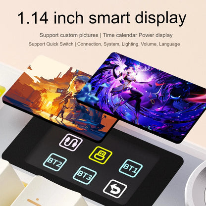 AULA F108 PRO Mechanische Tastatur, individuelles 100-%-Layout, RGB-Hintergrundbeleuchtung, kabellose Bluetooth-Verbindung, HiFi-Switch, Gaming-Tastatur