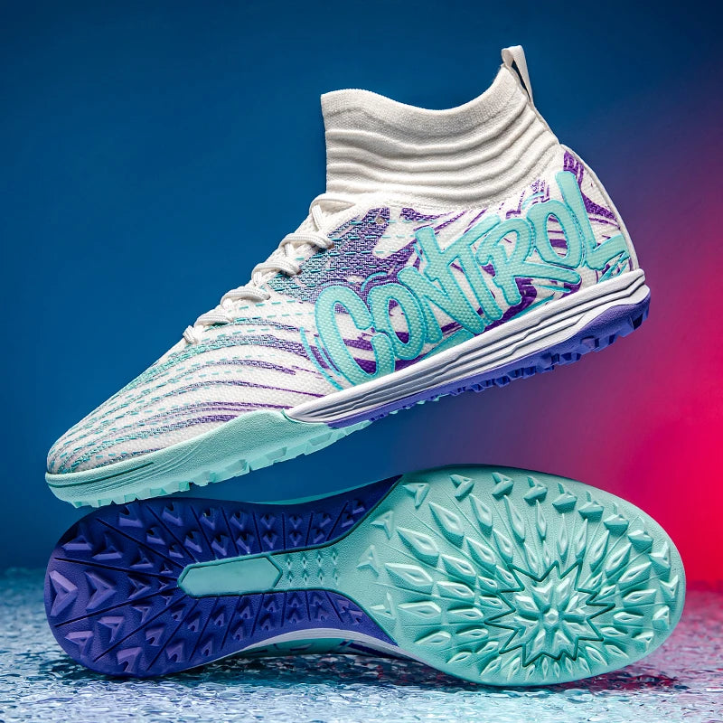 New Men Football Boots Cleats Sneakers High-top High-quality Soccer Shoes Non-Slip Futsal Grass Match Indoor Hot-selling FG/TF