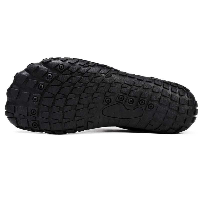 Oiaano Barfußschuhe mit breiter Zehenbox, schwarz, für Damen und Herren, Unisex-Sportsneaker, Aqua-Strandschuhe mit weicher Sohle, leicht und atmungsaktiv
