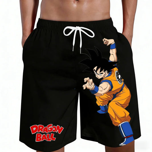 2026 Dragon Ball Goku Kame Symbol Beach Shorts Men Women Kids Retro Anime Graphic Swim Trunks Casual Summer Board Shorts