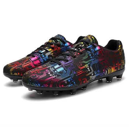 Men's Football Shoes Association Quick Five Up Football Studs, Anti-slip Professional Ultralight Training Football Boots for Turf