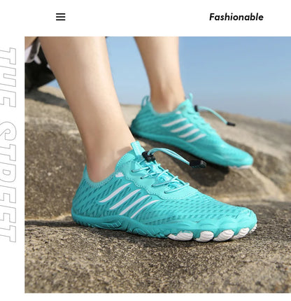Herren Damen Wasserschuhe Aqua-Schuhe Drainage-Schuhe Strandsport Schwimmsandalen Schnelltrocknend Bootfahren Barfuß Tauchen Angeln Surfen Sneaker