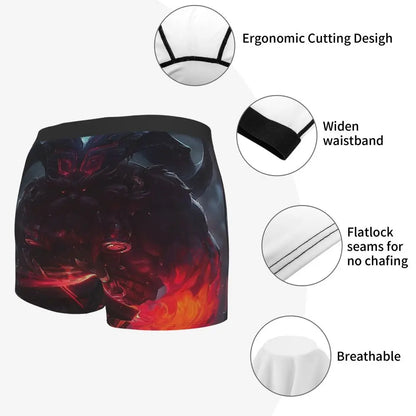 Ornn League of Legends LOL Jogos MOBA Cuecas Cuecas respiráveis Roupa interior masculina Calções sensuais Boxers