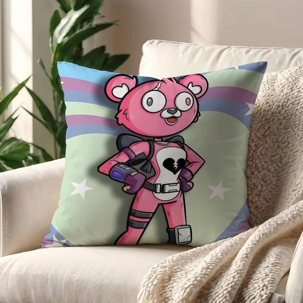 F-FORTNITE Cuddle Team Leader cushion cover For Pillow Printing Sofa Decoration Home CarRoom Coffee Shop Office NordicSimplicity