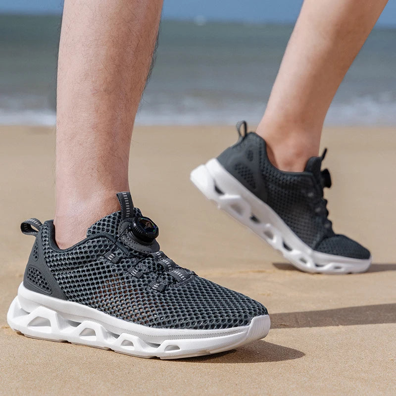 Unisex Quick Dry Barefoot Aqua Shoes for Outdoor Watersports River Trekking Creek Hiking Boating Lightweight Rotating Buckle
