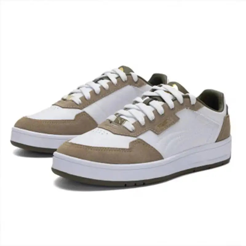 Nouvelles baskets Puma blanches, brunes et vertes pour hommes et femmes, baskets classiques à tige basse, chaussures décontractées pour la rue, chaussures de skate 395087-04