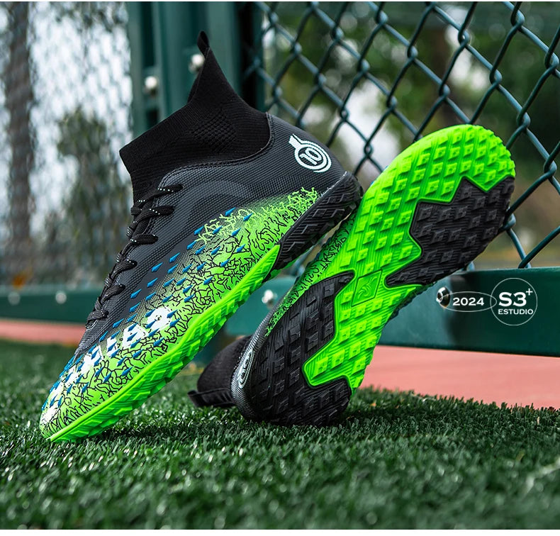 Men Professional Football Shoes Society Cleats Soccer Shoes Original Indoor Football Field Boots Grass Training TF/FG Sneaker