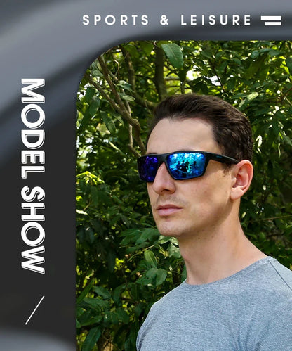 Occhiali da sole polarizzati Kapvoe da uomo alla moda, occhiali da ciclismo, occhiali UV400 per uomo e donna, occhiali da sole per guida, arrampicata e sport all’aperto