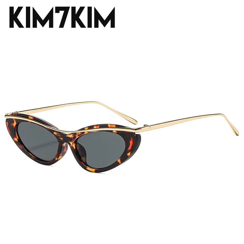 Fashion Small Cat Eye Sunglasses Women 2026 Luxury Brand Punk Metal Frame Sunglass Vintage Sexy Traveling Eyewear UV400 Shades