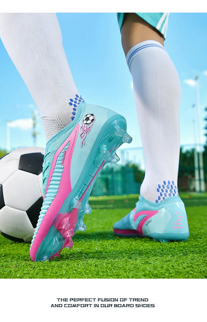 New Men Football Boots Sport Soccer Shoes Outdoor Cleats Adult Non Slip Boys Long Spikes Training Breathable Match Comfortable