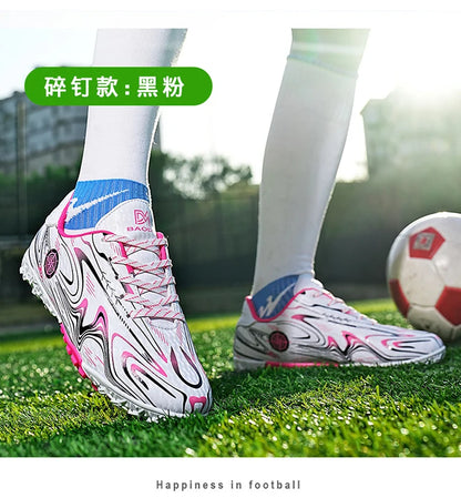 Kids Youth Soccer Cleats Football Shoes Men Non-Slip Breathable Lightweight Training Sneakers Boys Children Football Match Boots