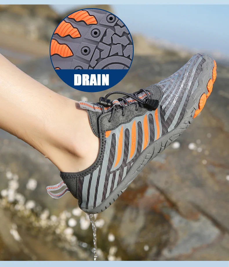 Herren Damen Wasserschuhe Aqua-Schuhe Drainage-Schuhe Strandsport Schwimmsandalen Schnelltrocknend Bootfahren Barfuß Tauchen Angeln Surfen Sneaker