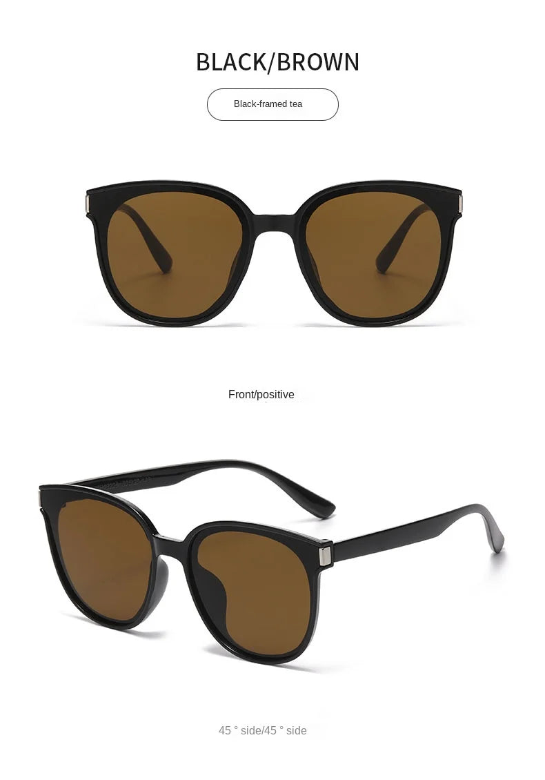 Fashion Korean Vintage Square Sunglasses Women Oversized Sunglass Men Retro Trend Black Sun Glasses Shades Goggle UV400 Eyewear