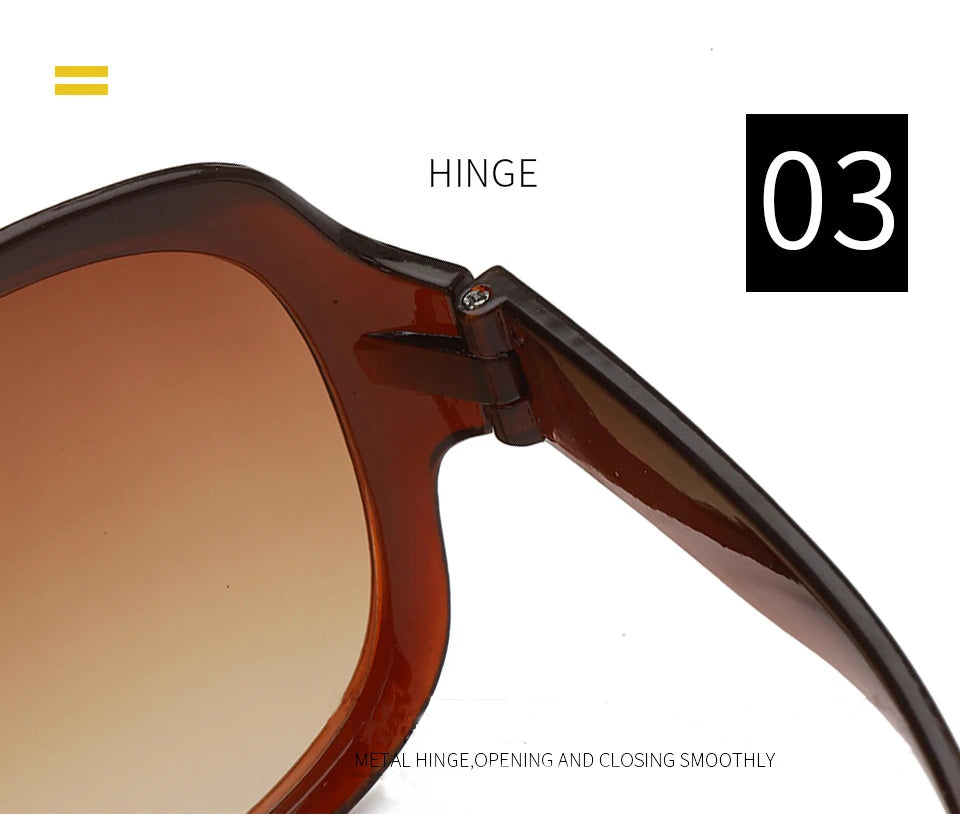 Oversized  Sunglasses Women Luxury Brand Designers Oval Sun Glasses Vintage Black Shades UV400 zonnebril dames