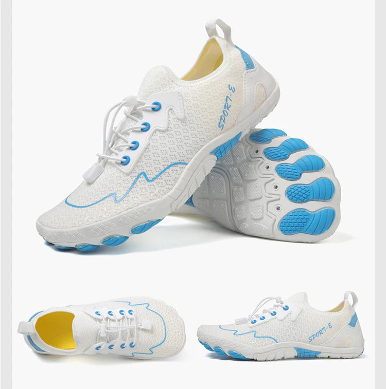 Sapatos para caminhar na água sem sapatos - Homem e Mulher - Sapatos de praia em malha de secagem rápida - Sapatos antiderrapantes para atividades ao ar livre - Sapatos unissexo para desportos aquáticos