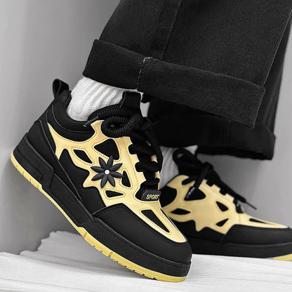 Fashion Mens Shoes Trend Street Skateboard Shoes Man Luxury Brand Training Sneakers Mesh Breathable Casual Shoes Tenis Masculino