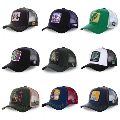 ALL Styles Dragon Ball Baseball Cap Snapback Peaked Cap Men's Embroidery Hip-Hop Cap Style Sun Visor Adjustable Trucker Mesh Cap