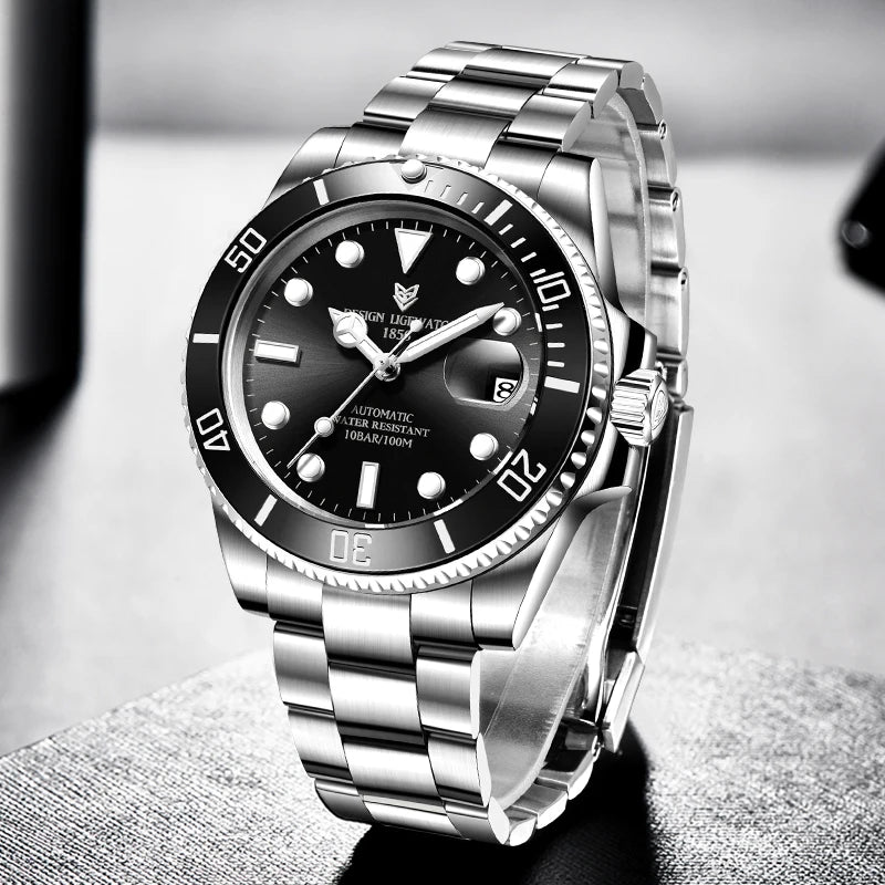 Orologi da polso meccanici da uomo LIGE, orologi da lavoro, orologi da uomo impermeabili, orologi sportivi automatici da uomo, Relogios Masculino