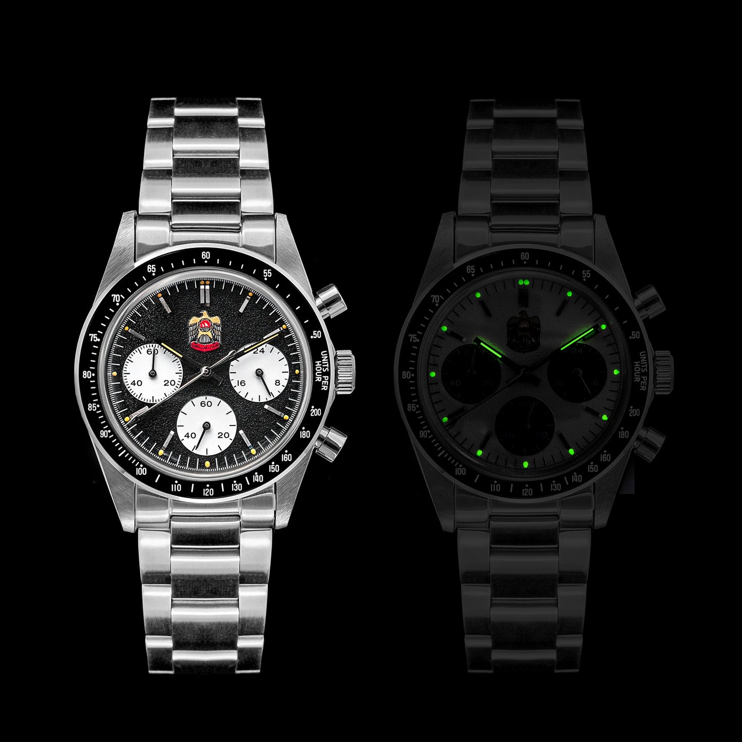 Thorn T010 37mm Quartz Watch VK63 Movement Mens Chronograph Watch Sapphire K9 Glass Luminous Waterproof Fashionable Retro Watch