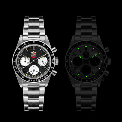 Thorn T010 37mm Quartz Watch VK63 Movement Mens Chronograph Watch Sapphire K9 Glass Luminous Waterproof Fashionable Retro Watch