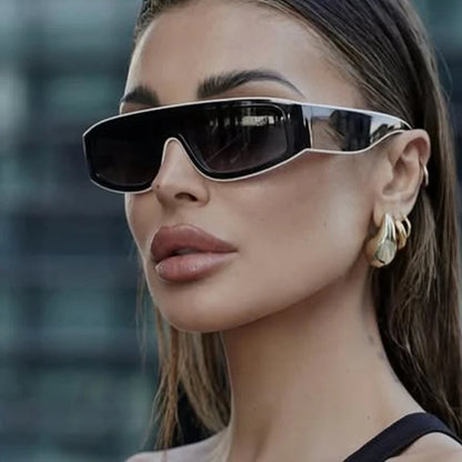 Vintage Oval Sunglasses Women Luxury Brand Designer Cat Eye Sun Glasses Retro Black White Glasses Ladies Goggle UV400 Eyewear