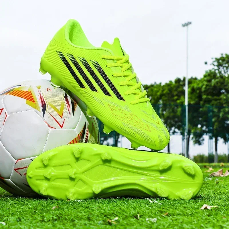 Nouvelles chaussures de football pour hommes, baskets confortables, chaussures de football professionnelles à cheville haute, chaussures de sport unisexes antidérapantes TF/FG pour garçons