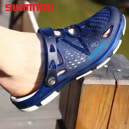 Men's Summer Outdoor Fishing Shoes, Anti Slip Lightweight Casual Beach Sandals, Durable Thick Soled Shoes for Home Use