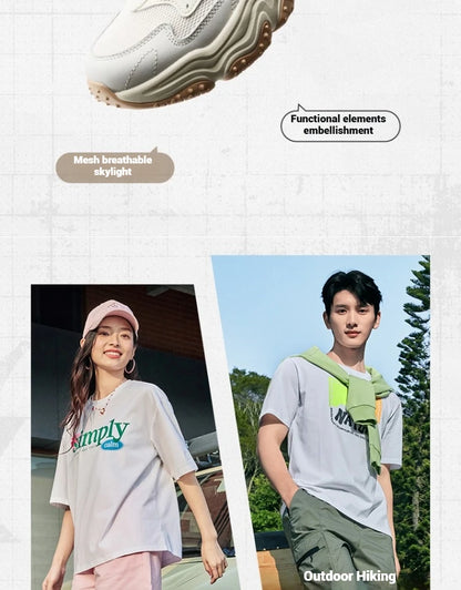 Xtep Casual Shoes Spring And Summer Lightweight Sports Shoes Thick Sole Fashionable Street Style Sneakers 875319320004