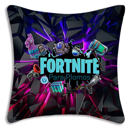 Anime game Fortnites Pillow Covers Cartoon Sofa Decorative Home Double-sided Printing Short Plush Cute Cushion Cover