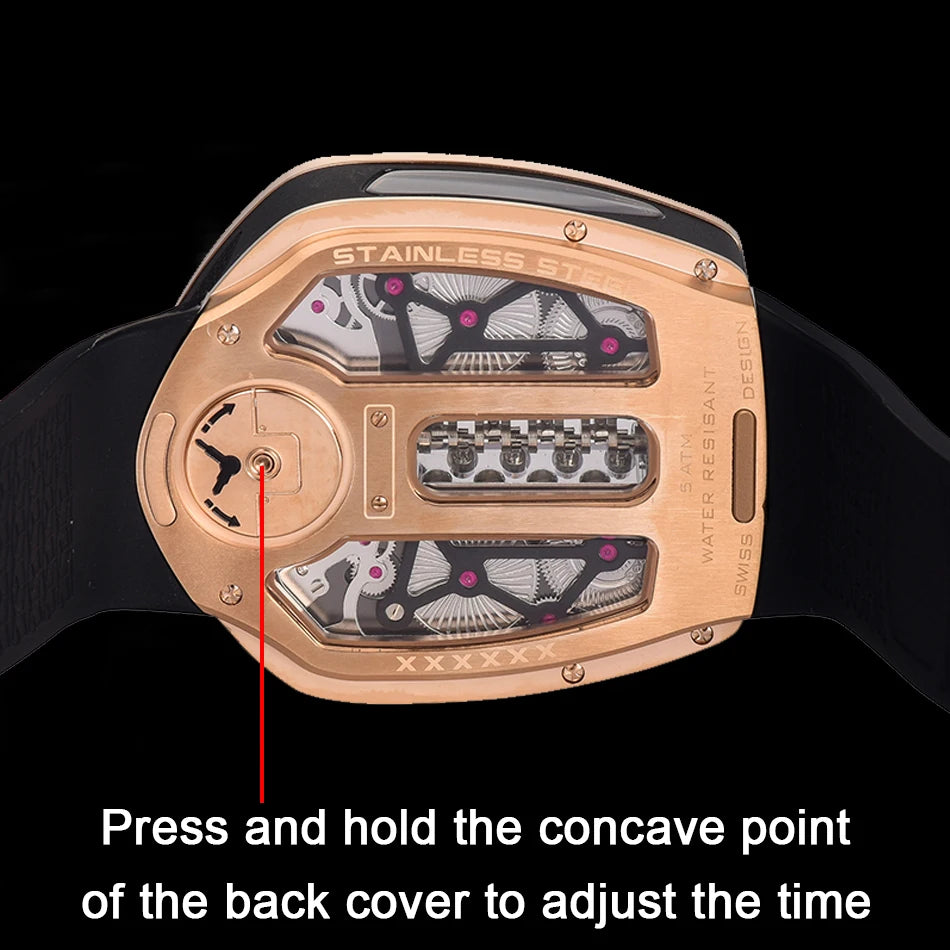 PINDU Design Engine Watches Men Top Brand Luxury Watch Compass Waterproof Quartz Wristwatch Festival Limited Watch + Gift Box