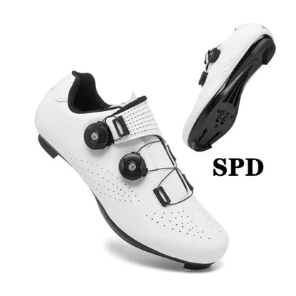Chaussures de cyclisme pour homme : chaussures de course sur route à fixation automatique, chaussures de sport, chaussures d'entraînement sans crampons ; chaussures de cyclisme pour femme avec crampons SPD
