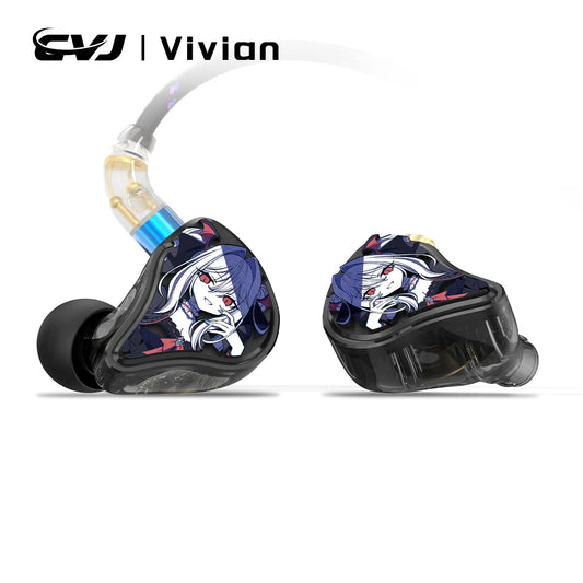 CVJ Vivian In Ear Earphones 10mm Dynamic Driver suitable for Music and Gaming 0.78mm Detachable Cable HiFi Sound Quality