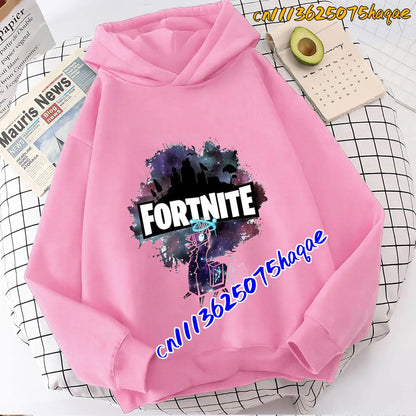 Fortnite Game Printed Children's Hoodies Cartoon Comfortable Suit Loose Long Sleeve Tops Autumn Winter Clothes