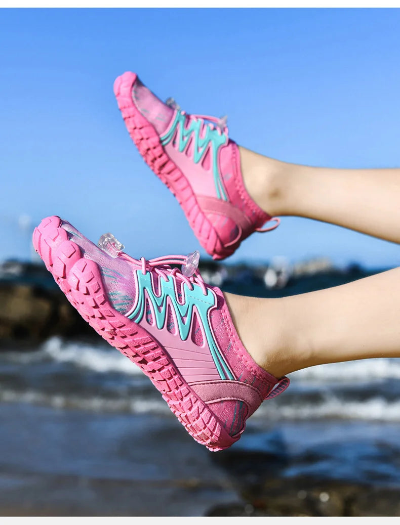 Vattenskor för barn, snabbtorkande strandskor, vattenskor för pojkar och flickor, barfota-sportskor, vadningsskor, sneakers för barn, dykning, fiske, surf-sandaler