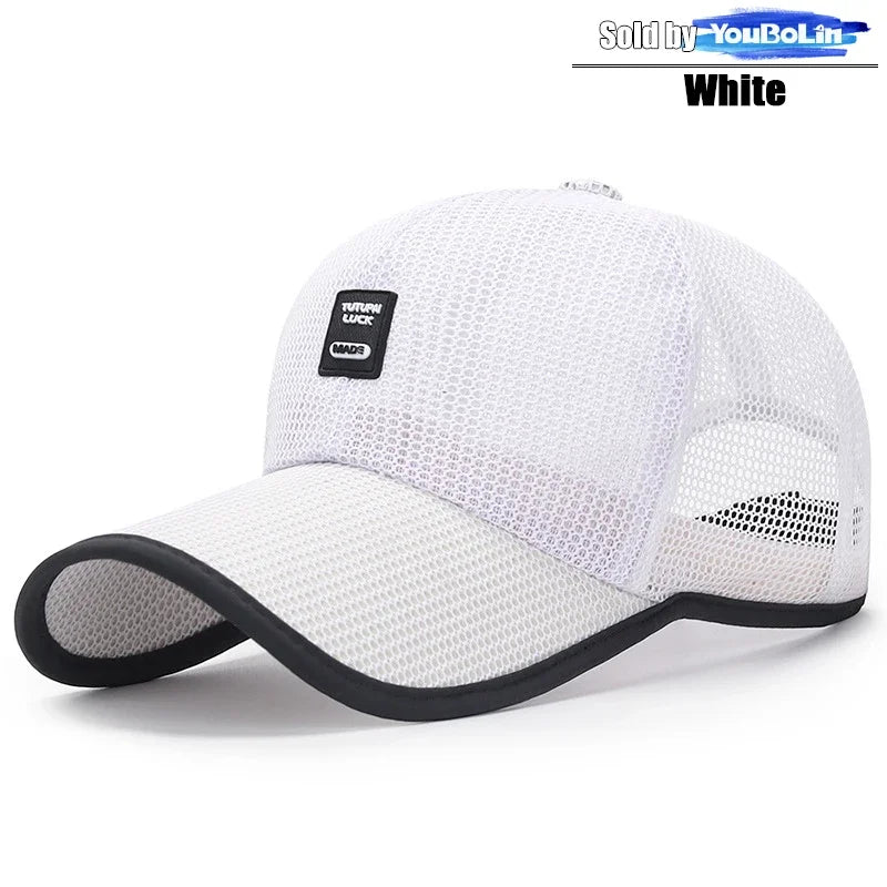 Summer Breathable Mesh Adjustable Baseball Cap Sun Hat Trucker Caps Dad Hats