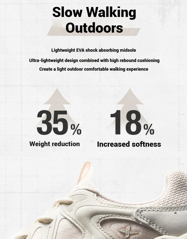 Xtep Casual Shoes Spring And Summer Lightweight Sports Shoes Thick Sole Fashionable Street Style Sneakers 875319320004