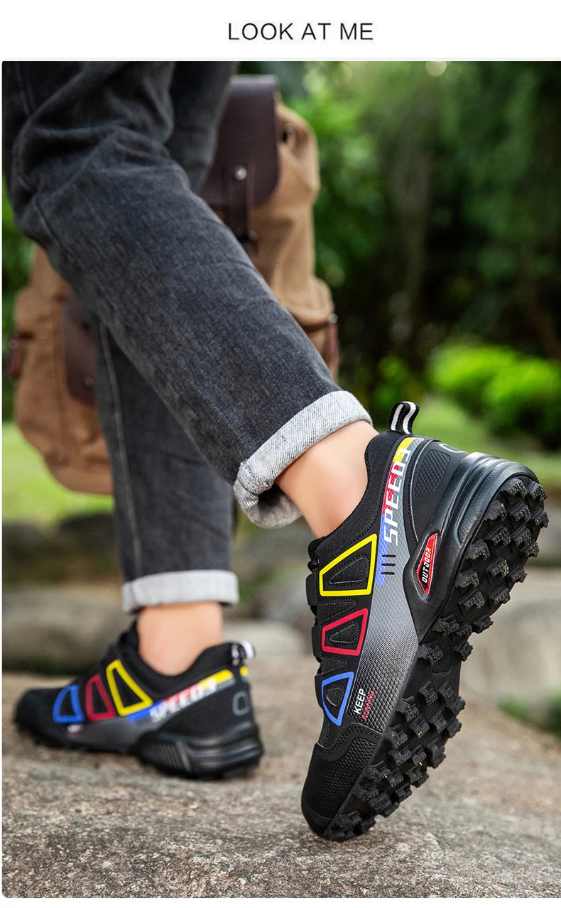 Men's Hiking Shoes Outdoor Sports Lace-Up Hiking Shoes Women's Hiking Sports Non-slip Hunting Tactical Sports Shoes